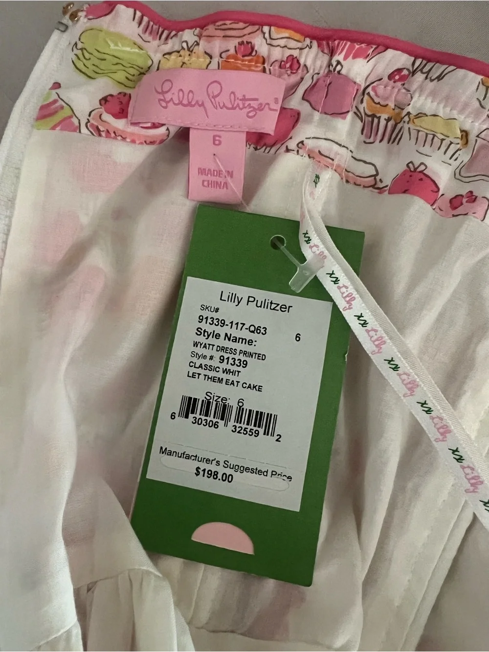 Lilly Pulitzer Let Them Eat Cake Wyatt Strapless Dress, size 6, NWT - Picture 8 of 14
